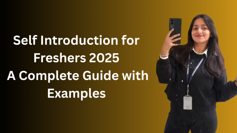 Self Introduction for Freshers